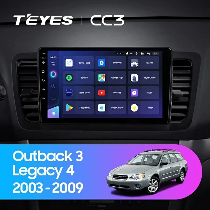 Navigatie Auto Teyes CC3 2K 360° Subaru Legacy 4 2003-2009 6+128GB 9.5" QLED Octa-core 2Ghz, Android 4G Bluetooth 5.1 DSP [2]