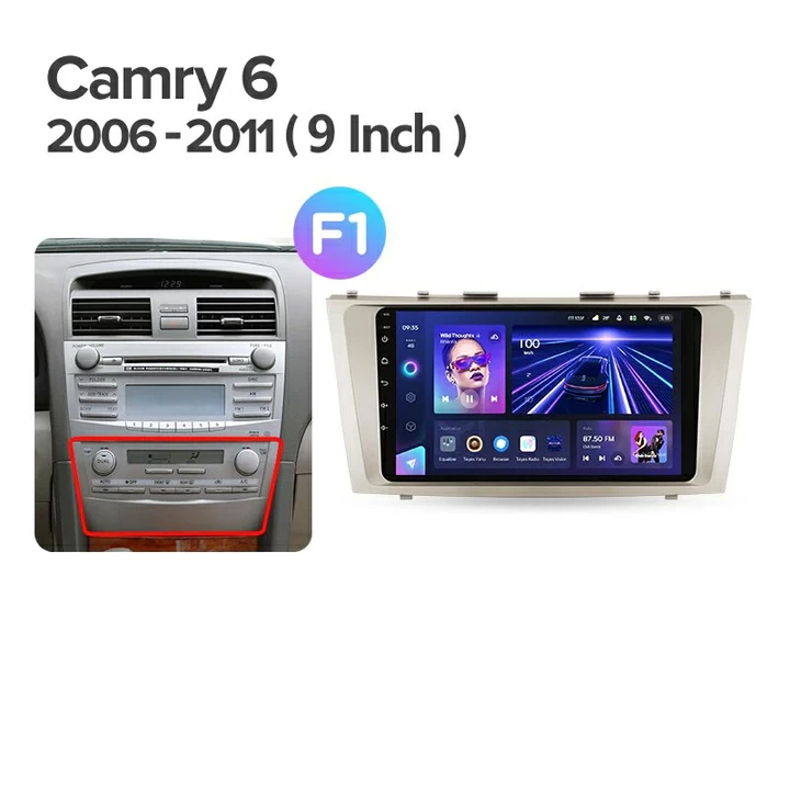 Navigatie Auto Teyes CC3 2K 360° Toyota Camry 6 2006-2011 6+128GB 9.5" QLED Octa-core 2Ghz, Android 4G Bluetooth 5.1 DSP [4]