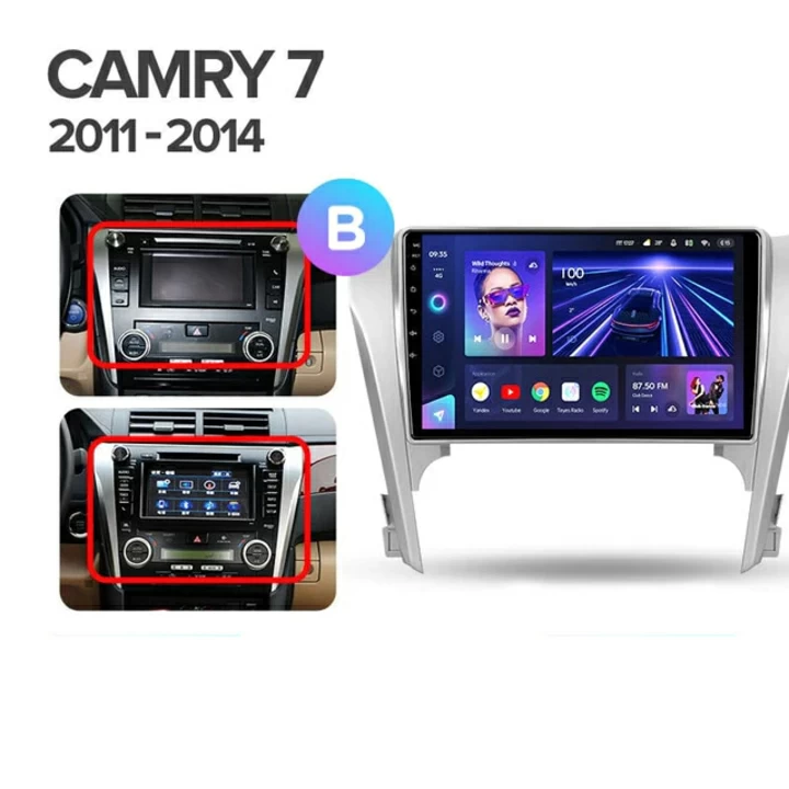 Navigatie Auto Teyes CC3 2K 360° Toyota Camry 7 2011-2014 6+128GB 10.36" QLED Octa-core 2Ghz, Android 4G Bluetooth 5.1 DSP [5]