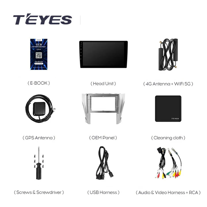 Navigatie Auto Teyes CC3 2K 360° Toyota Camry 7 2014-2017 6+128GB 10.36" QLED Octa-core 2Ghz, Android 4G Bluetooth 5.1 DSP [6]