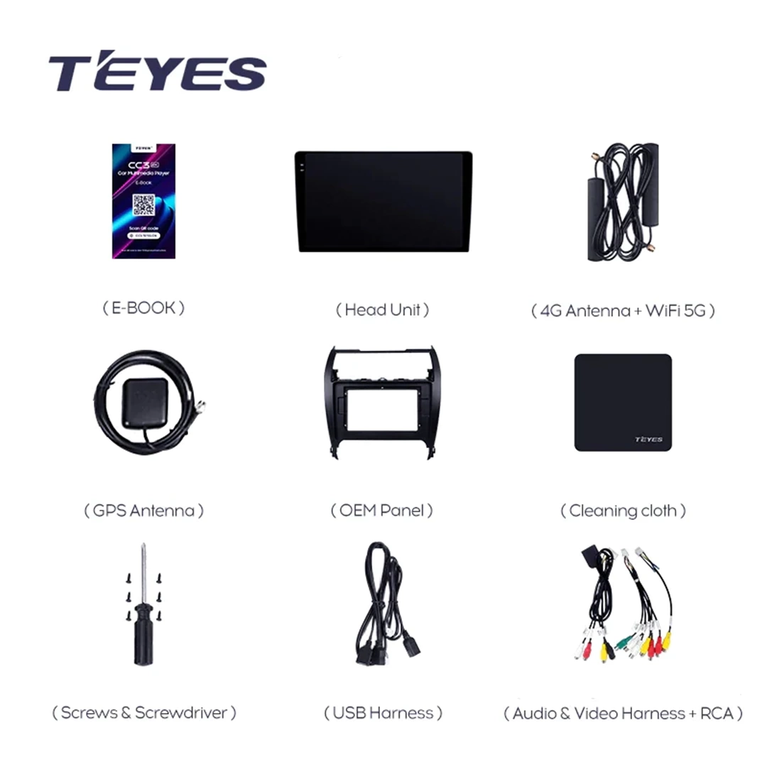 Navigatie Auto Teyes CC3 2K 360° Toyota Camry 7 USA 2014-2017 6+128GB 10.36" QLED Octa-core 2Ghz, Android 4G Bluetooth 5.1 DSP [8]