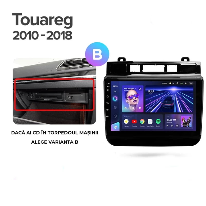 Navigatie Auto Teyes CC3 2K 360° Volkswagen Touareg 2 2010-2018 6+128GB 9.5" QLED Octa-core 2Ghz, Android 4G Bluetooth 5.1 DSP [5]
