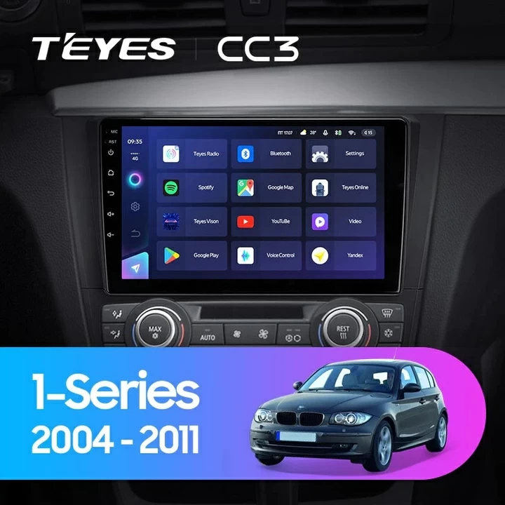 Navigatie Auto Teyes CC3 2K BMW Seria 1 E81 2004-2011 6+128GB 9.5" QLED Octa-core 2Ghz, Android 4G Bluetooth 5.1 DSP [2]