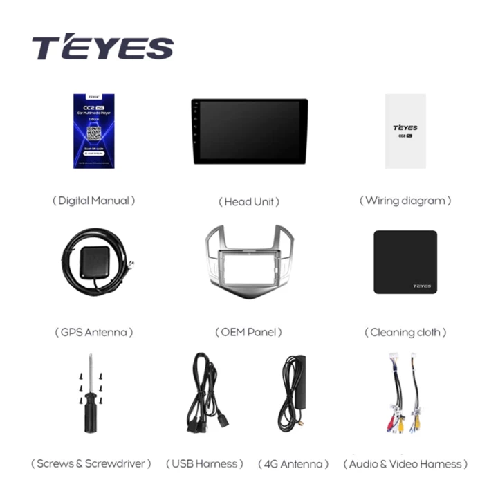 Navigatie Auto Teyes CC3 2K Chevrolet Cruze J308 2012-2015 4+64GB 9.5" QLED Octa-core 2Ghz, Android 4G Bluetooth 5.1 DSP [7]