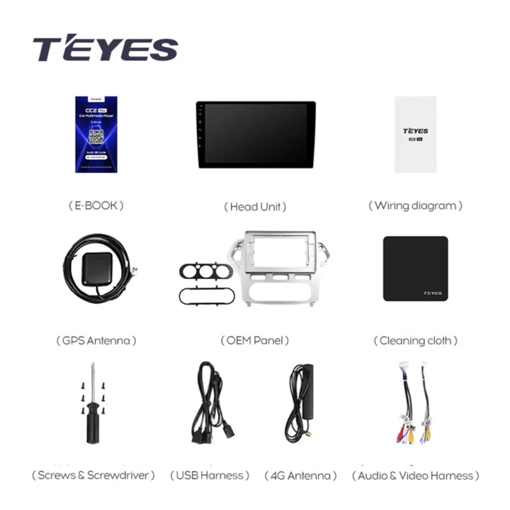 Navigatie Auto Teyes CC3 2K Ford Mondeo 3 2007-2014 4+32GB 10.36" QLED Octa-core 2Ghz Android 4G Bluetooth 5.1 DSP [8]