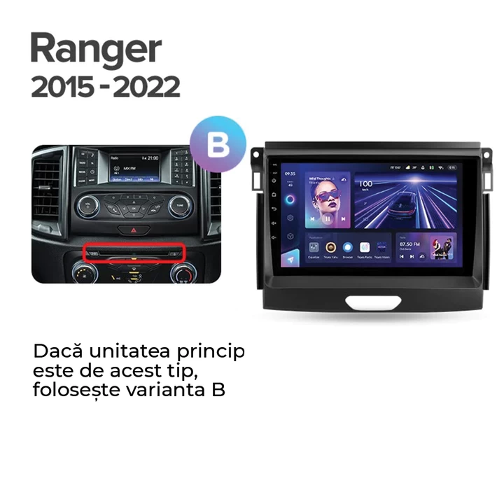 Navigatie Auto Teyes CC3 2K Ford Ranger P703 2015-2022 4+32GB 9.5" QLED Octa-core 2Ghz Android 4G Bluetooth 5.1 DSP [9]