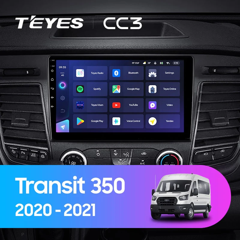 Navigatie Auto Teyes CC3 2K Ford Transit 2020-2021 4+32GB 10.36" QLED Octa-core 2Ghz, Android 4G Bluetooth 5.1 DSP [2]