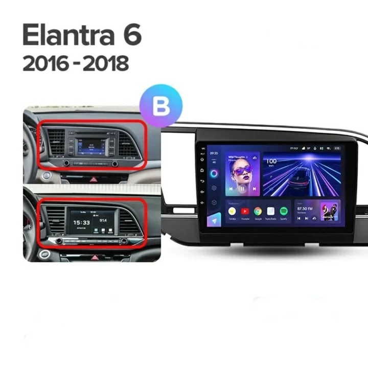 Navigatie Auto Teyes CC3 2K Hyundai Elantra 6 2015-2018 4+64GB 9.5" QLED Octa-core 2Ghz, Android 4G Bluetooth 5.1 DSP [7]