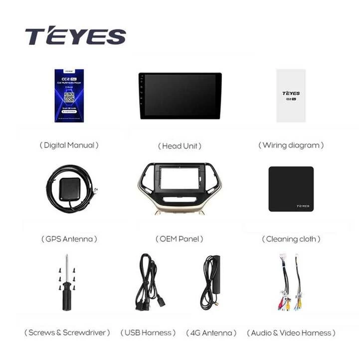 Navigatie Auto Teyes CC3 2K Jeep Cherokee 5 2015-2018 6+128GB 10.36" QLED Octa-core 2Ghz, Android 4G Bluetooth 5.1 DSP [8]