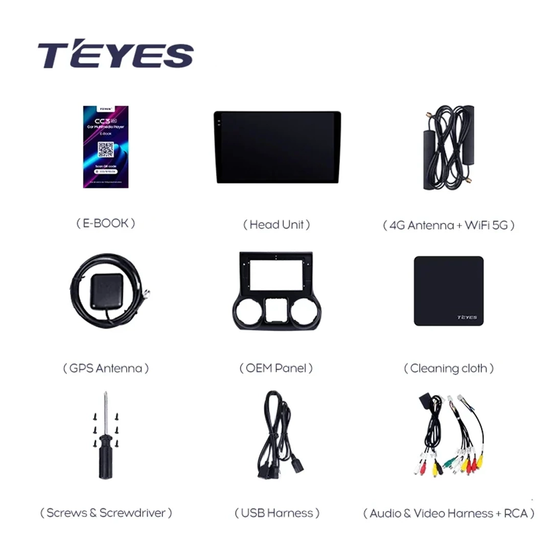 Navigatie Auto Teyes CC3 2K Jeep Wrangler 3 2010-2018 4+32GB 10.36" QLED Octa-core 2Ghz, Android 4G Bluetooth 5.1 DSP [10]
