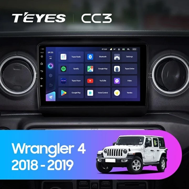 Navigatie Auto Teyes CC3 2K Jeep Wrangler 4 2018-2019 6+128GB 9.5" QLED Octa-core 2Ghz, Android 4G Bluetooth 5.1 DSP [2]