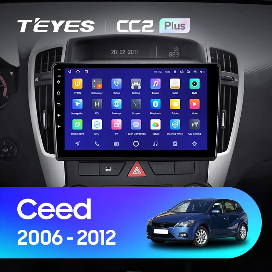 Navigatie Auto Teyes CC3 2K Kia Ceed 1 2006-2012 4+64GB 9.5" QLED Octa-core 2Ghz, Android 4G Bluetooth 5.1 DSP [2]