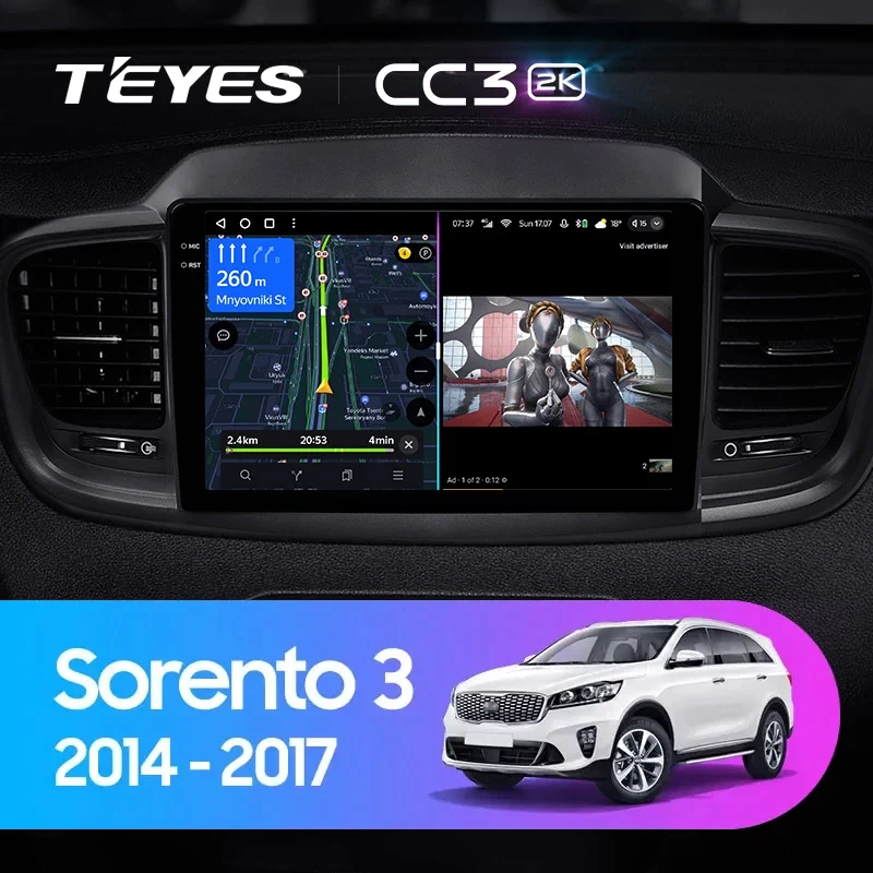 Navigatie Auto Teyes CC3 2K Kia Sorento 2015-2020 6+128GB 10.36" QLED Octa-core 2Ghz, Android 4G Bluetooth 5.1 DSP [2]