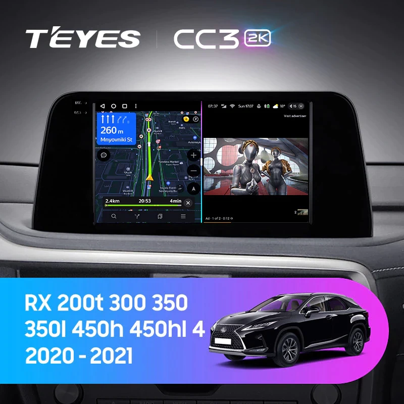 Navigatie Auto Teyes CC3 2K Lexus RX 2015-2022 4+64GB 10.36" QLED Octa-core 2Ghz, Android 4G Bluetooth 5.1 DSP [2]