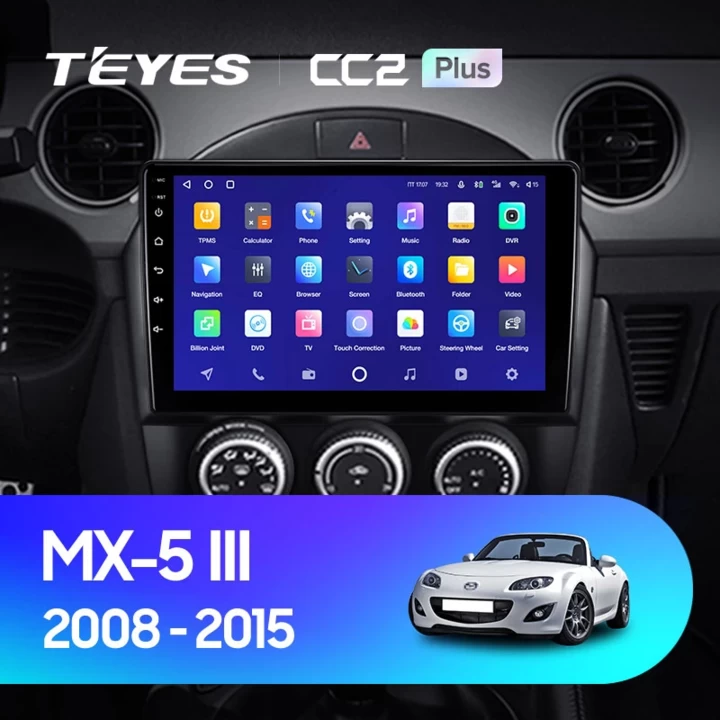 Navigatie Auto Teyes CC3 2K Mazda MX-5 III NC 2008-2015 4+64GB 9.5" QLED Octa-core 2Ghz, Android 4G Bluetooth 5.1 DSP [2]
