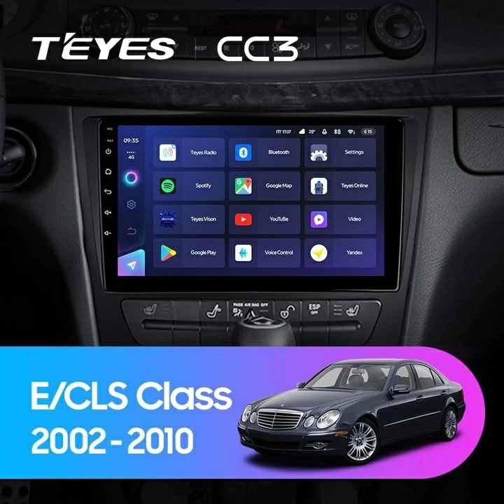 Navigatie Auto Teyes CC3 2K Mercedes-Benz CLS Class C219 2004-2010 6+128GB 9.5" QLED Octa-core 2Ghz Android 4G Bluetooth 5.1 DSP [2]