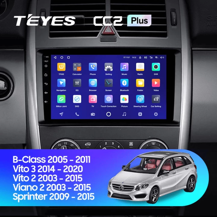 Navigatie Auto Teyes CC3 2K Mercedes-Benz Viano 2 2003-2015 4+32GB 9.5" QLED Octa-core 2Ghz Android 4G Bluetooth 5.1 DSP [2]