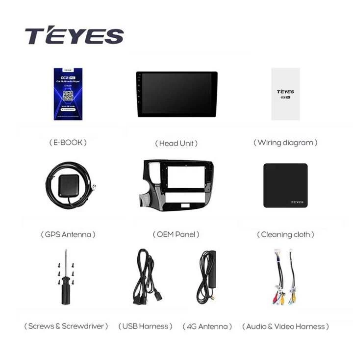 Navigatie Auto Teyes CC3 2K Mitsubishi Outlander 3 2012-2018 6+128GB 10.36" QLED Octa-core 2Ghz, Android 4G Bluetooth 5.1 DSP [10]