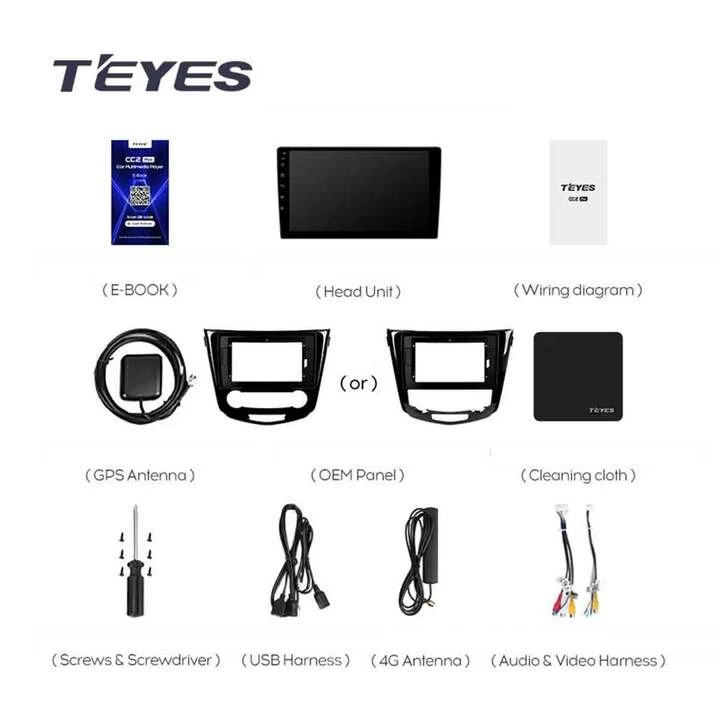 Navigatie Auto Teyes CC3 2K Nissan Qashqai 2 J11 2013-2017 4+32GB 10.36" QLED Octa-core 2Ghz Android 4G Bluetooth 5.1 DSP [9]