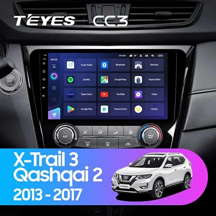 Navigatie Auto Teyes CC3 2K Nissan Qashqai 2 J11 2013-2017 4+32GB 10.36" QLED Octa-core 2Ghz Android 4G Bluetooth 5.1 DSP [2]