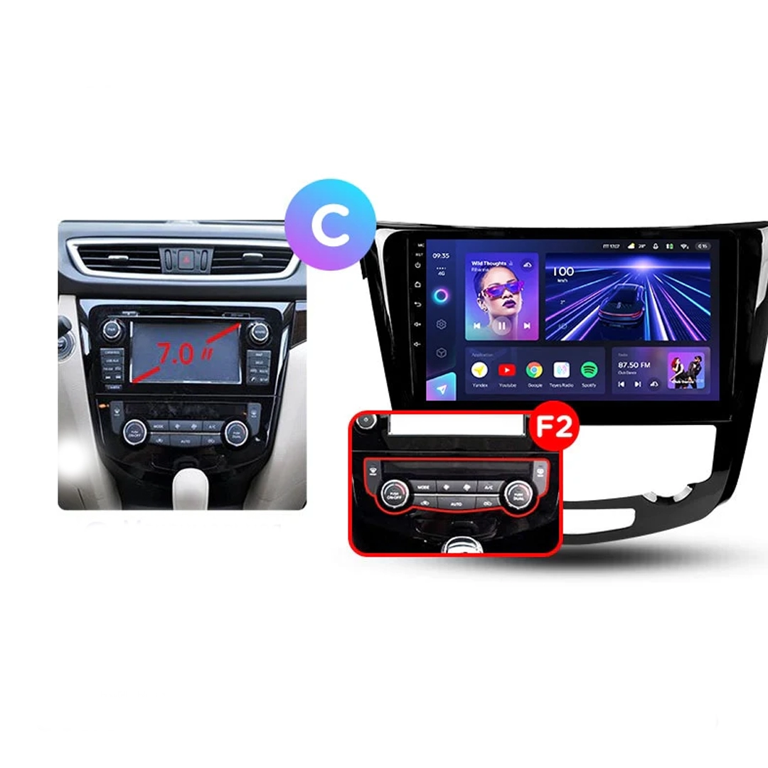 Navigatie Auto Teyes CC3 2K Nissan X Trail 3 T32 2013-2017 4+32GB 10.36" QLED Octa-core 2Ghz Android 4G Bluetooth 5.1 DSP [9]