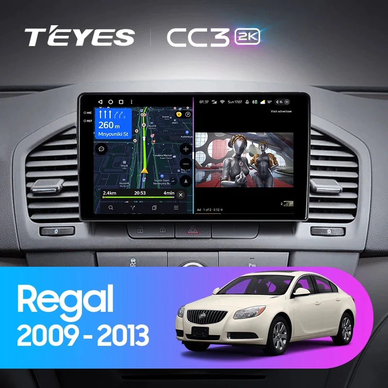 Navigatie Auto Teyes CC3 2K Opel Insignia 2008-2013 4+64GB 9.5" QLED Octa-core 2Ghz, Android 4G Bluetooth 5.1 DSP [2]