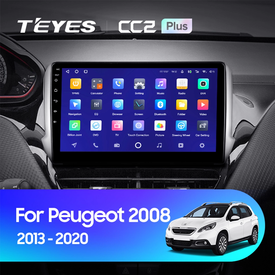 Navigatie Auto Teyes CC3 2K Peugeot 2008 2013-2019 4+64GB 10.36" QLED Octa-core 2Ghz, Android 4G Bluetooth 5.1 DSP [2]