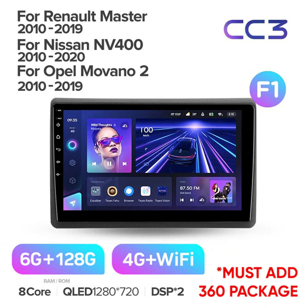 Navigatie Auto Teyes CC3 2K Renault Master 2010-2019 4+64GB 10.36" QLED Octa-core 2Ghz, Android 4G Bluetooth 5.1 DSP [8]