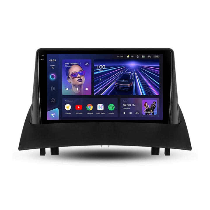 Navigatie Auto Teyes CC3 2K Renault Megane 2 2002-2009 4+64GB 9.5" QLED Octa-core 2Ghz, Android 4G Bluetooth 5.1 DSP [1]