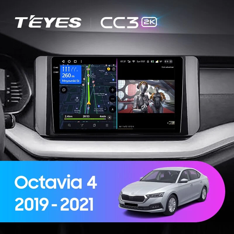 Navigatie Auto Teyes CC3 2K Skoda Octavia 4 2019-2023 4+64GB 10.36" QLED Octa-core 2Ghz, Android 4G Bluetooth 5.1 DSP [2]