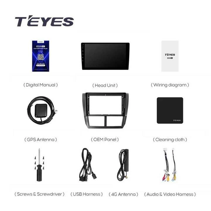 Navigatie Auto Teyes CC3 2K Subaru Forester 3 2007-2013 6+128GB 9.5" QLED Octa-core 2Ghz, Android 4G Bluetooth 5.1 DSP [8]