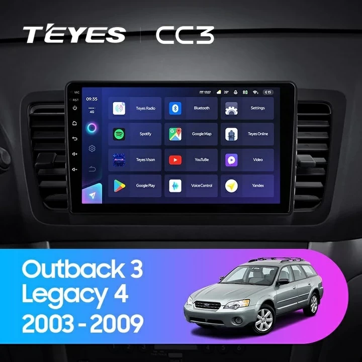 Navigatie Auto Teyes CC3 2K Subaru Legacy 4 2003-2009 4+32GB 9.5" QLED Octa-core 2Ghz Android 4G Bluetooth 5.1 DSP [2]