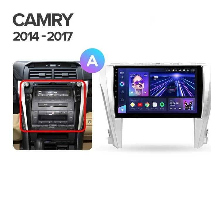 Navigatie Auto Teyes CC3 2K Toyota Camry 7 2014-2017 4+32GB 10.36" QLED Octa-core 2Ghz Android 4G Bluetooth 5.1 DSP [8]