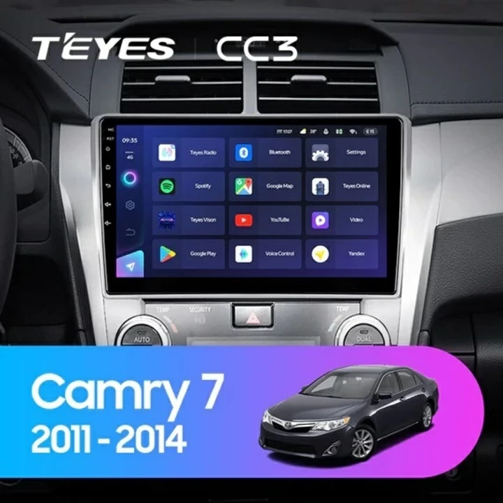 Navigatie Auto Teyes CC3 2K Toyota Camry 7 2014-2017 4+64GB 10.36" QLED Octa-core 2Ghz, Android 4G Bluetooth 5.1 DSP [2]