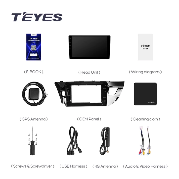 Navigatie Auto Teyes CC3 2K Toyota Corolla 11 2012-2016 4+32GB 10.36" QLED Octa-core 2Ghz Android 4G Bluetooth 5.1 DSP [9]