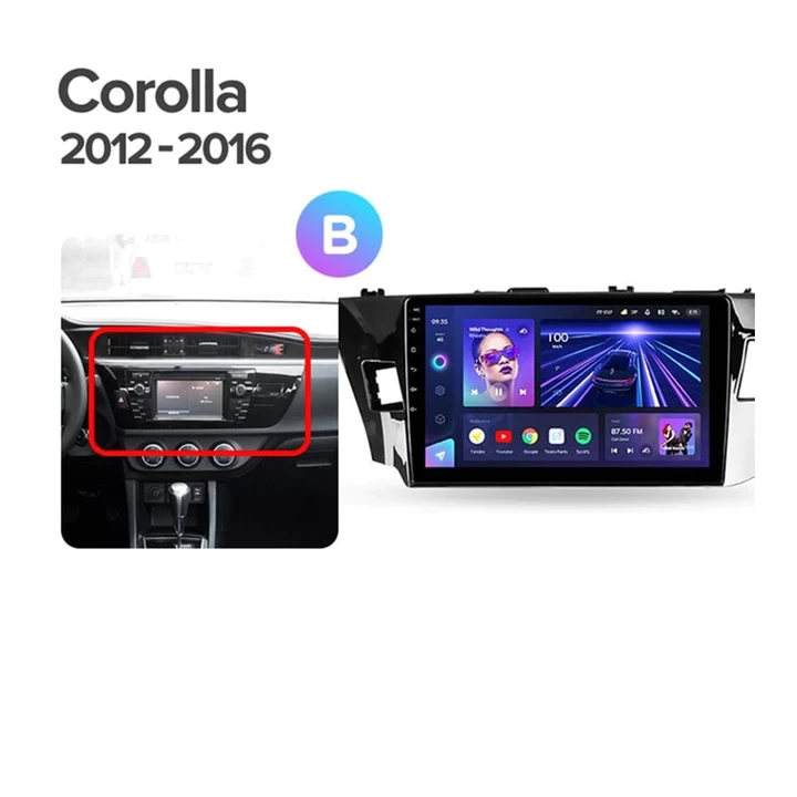 Navigatie Auto Teyes CC3 2K Toyota Corolla 11 2012-2016 4+32GB 10.36" QLED Octa-core 2Ghz Android 4G Bluetooth 5.1 DSP [8]
