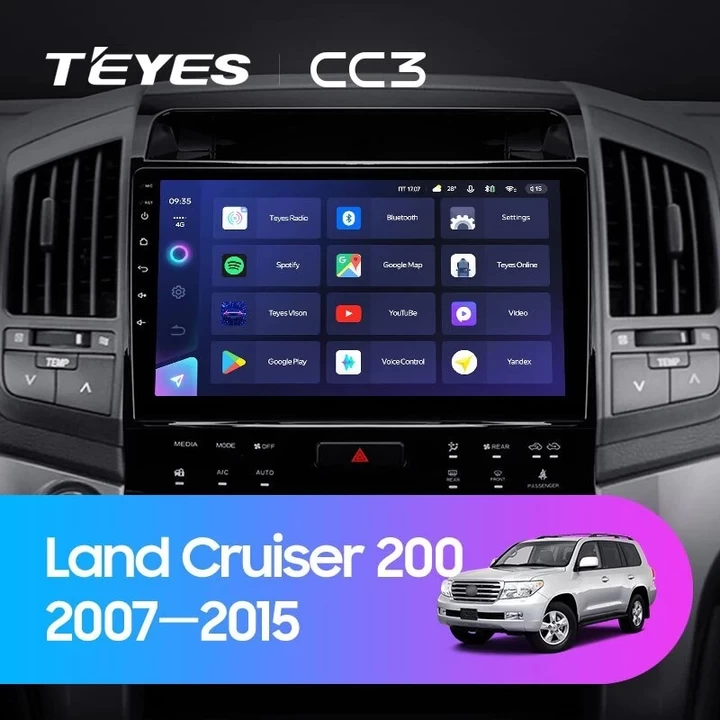 Navigatie Auto Teyes CC3 2K Toyota Land Cruiser 11 J200 2007-2015 II 4+64GB 10.36" QLED Octa-core 2Ghz, Android 4G Bluetooth 5.1 DSP [2]
