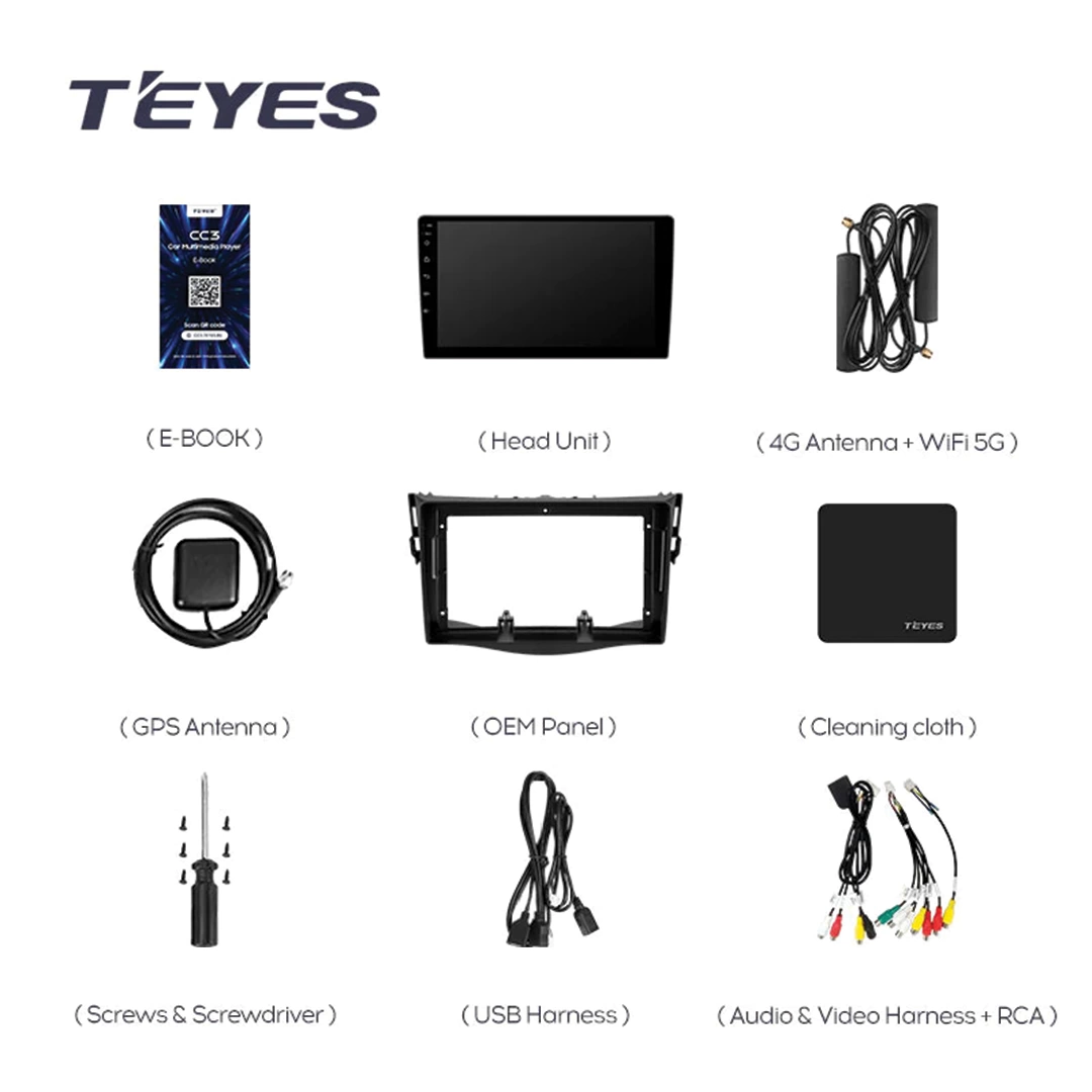 Navigatie Auto Teyes CC3 2K Toyota RAV4 XA30 2005-2013 6+128GB 9.5" QLED Octa-core 2Ghz, Android 4G Bluetooth 5.1 DSP [8]