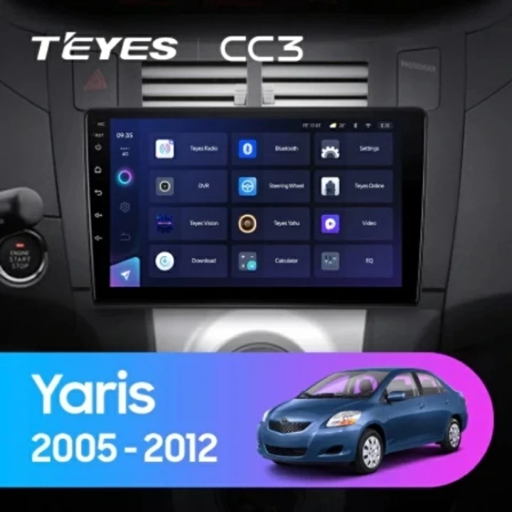 Navigatie Auto Teyes CC3 2K Toyota Yaris 2005-2012 4+64GB 9.5" QLED Octa-core 2Ghz, Android 4G Bluetooth 5.1 DSP [2]