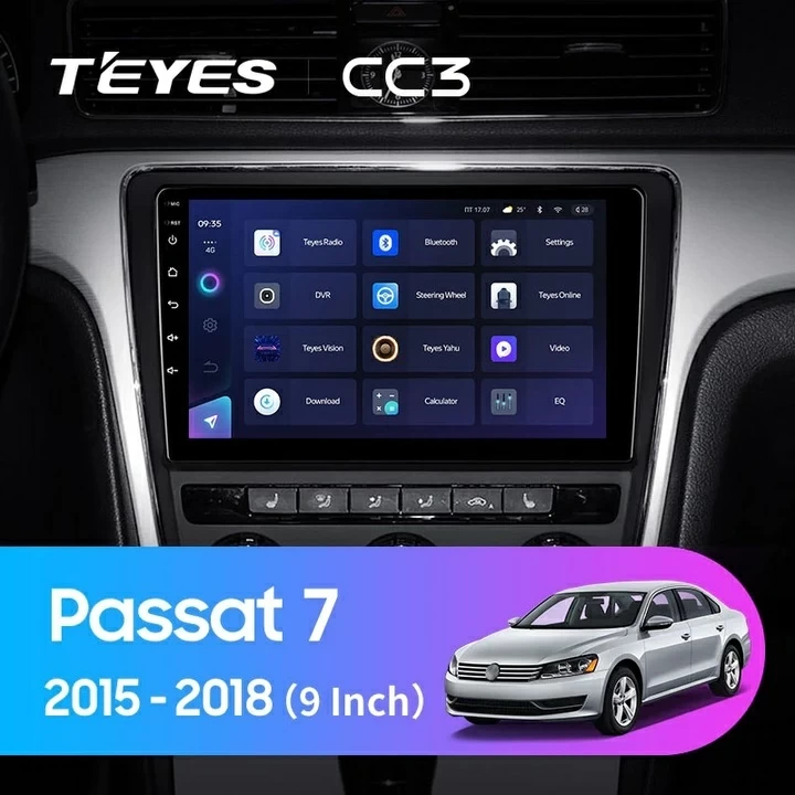 Navigatie Auto Teyes CC3 2K Volkswagen Passat B7 USA 2015-2018 6+128GB 10.36" QLED Octa-core 2Ghz, Android 4G Bluetooth 5.1 DSP [2]