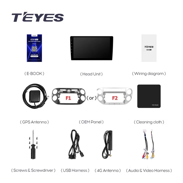 Navigatie Auto Teyes CC3 2K Volkswagen Tiguan 1 2006-2016 4+64GB 9.5" QLED Octa-core 2Ghz, Android 4G Bluetooth 5.1 DSP [10]