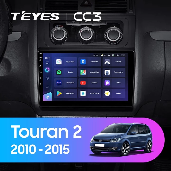 Navigatie Auto Teyes CC3 2K Volkswagen Touran 2 2015-2023 4+32GB 10.36" QLED Octa-core 2Ghz Android 4G Bluetooth 5.1 DSP [2]