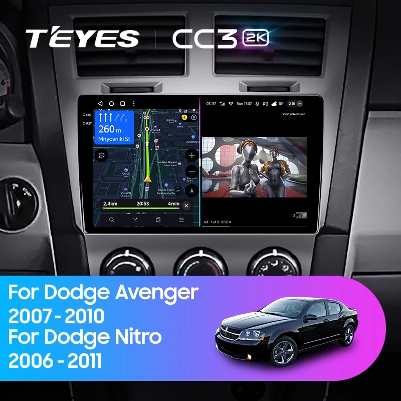 Navigatie Auto Teyes CC3 360° Dodge Dodge Nitro 2006-2011 6+128GB 9" QLED Octa-core 1.8Ghz, Android 4G Bluetooth 5.1 DSP [2]