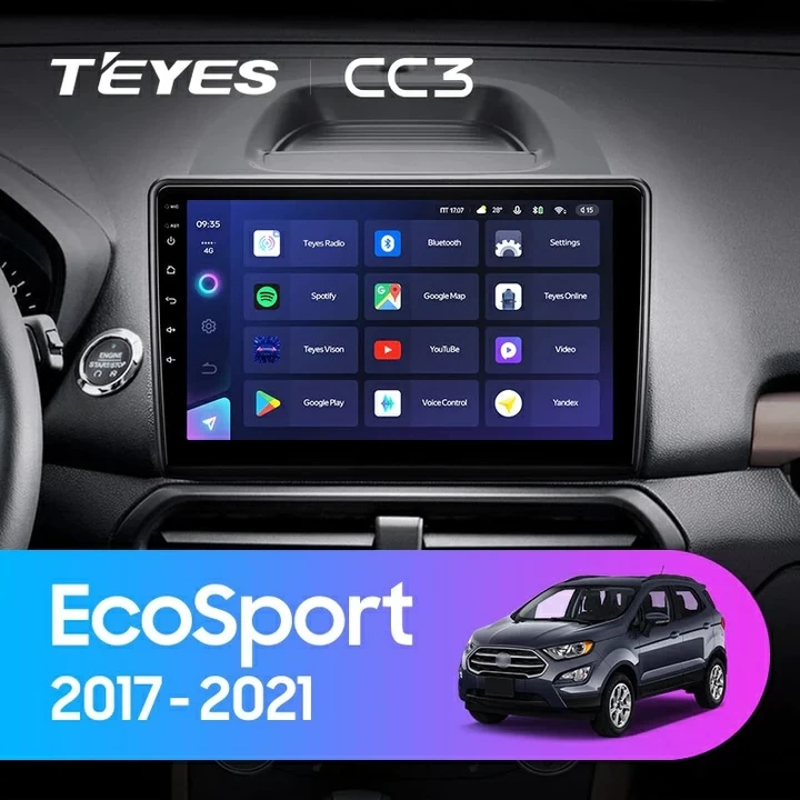 Navigatie Auto Teyes CC3 360 Ford EcoSport 2014-2023 6+128GB 10.2" QLED Octa-core 1.8Ghz Android 4G Bluetooth 5.1 DSP [2]