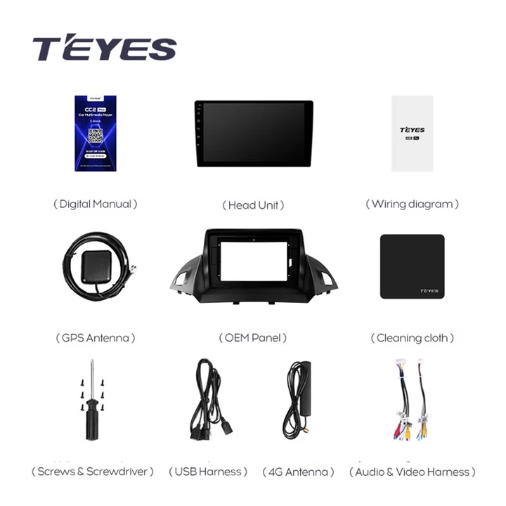 Navigatie Auto Teyes CC3 360 Ford Kuga 2013-2019 6+128GB 9" QLED Octa-core 1.8Ghz Android 4G Bluetooth 5.1 DSP [8]