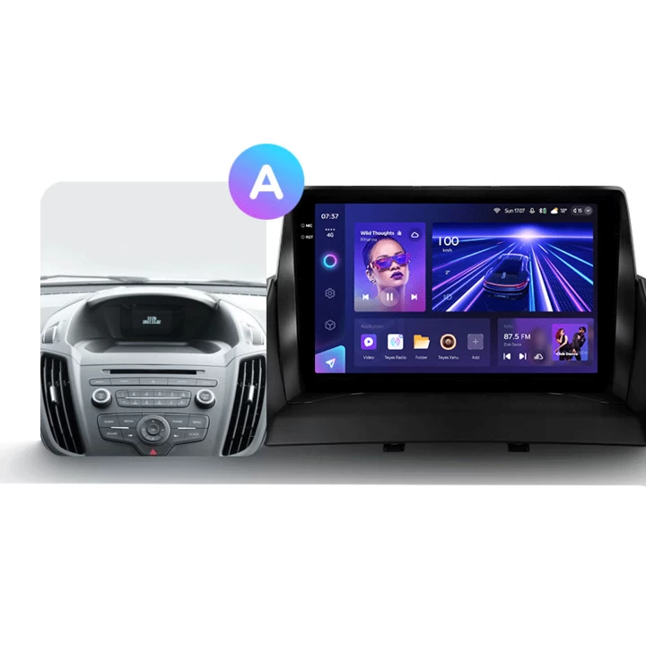 Navigatie Auto Teyes CC3 360 Ford Kuga 2013-2019 6+128GB 9" QLED Octa-core 1.8Ghz Android 4G Bluetooth 5.1 DSP [9]
