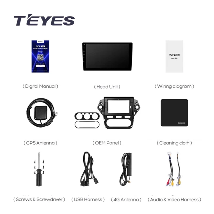 Navigatie Auto Teyes CC3 360 Ford Mondeo 3 2007-2014 6+128GB 10.2" QLED Octa-core 1.8Ghz Android 4G Bluetooth 5.1 DSP [8]
