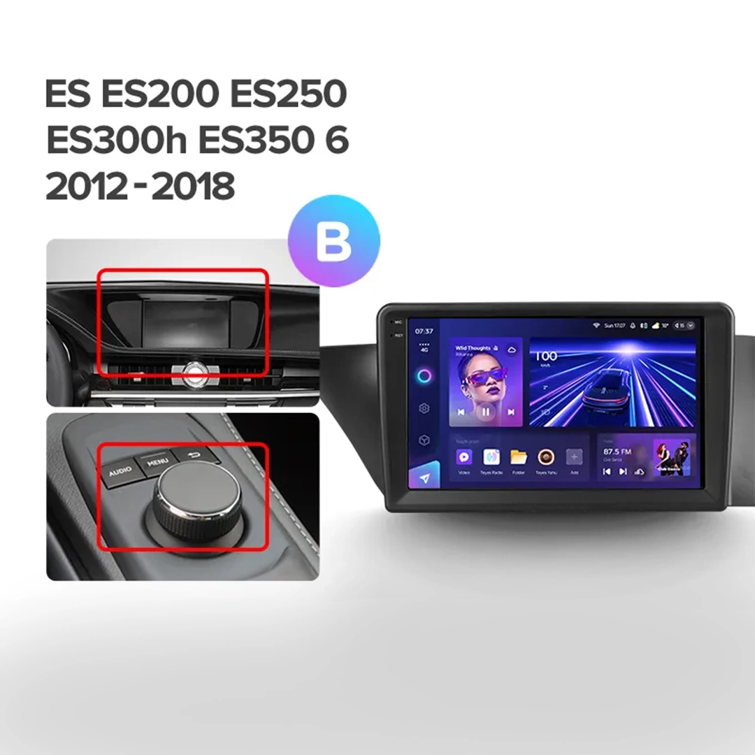 Navigatie Auto Teyes CC3 360° Lexus ES 2013-2018 6+128GB 9" QLED Octa-core 1.8Ghz, Android 4G Bluetooth 5.1 DSP [8]