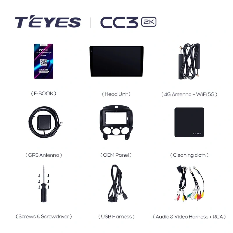 Navigatie Auto Teyes CC3 360° Mazda Demio 2007-2014 6+128GB 9" QLED Octa-core 1.8Ghz, Android 4G Bluetooth 5.1 DSP [8]