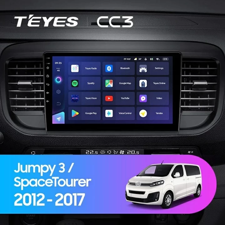 Navigatie Auto Teyes CC3 360° Peugeot Expert 3 2016-2021 6+128GB 9" QLED Octa-core 1.8Ghz, Android 4G Bluetooth 5.1 DSP [2]